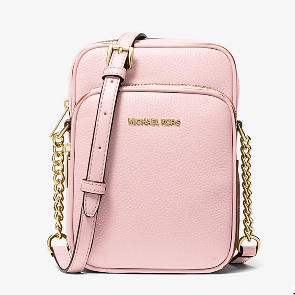 MICHAEL KORS Jet Set TRVL Md Leather NS Chain Crossbody XBODY 
Powder Blush 
NWT - Picture 3 of 16
